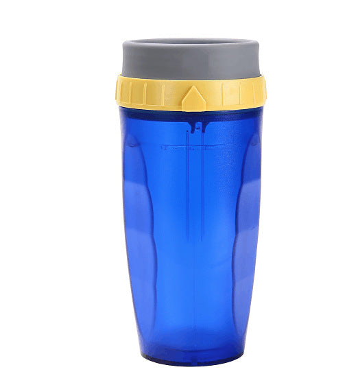 Gobelet de voyage sans couvercle avec système de torsion, double isolation, bouteille d’eau portable avec paille intégrée. Tasse anti-renversement idéale pour enfants et adultes.