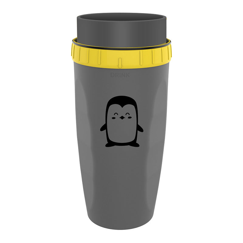 Gobelet de voyage sans couvercle avec système de torsion, double isolation, bouteille d’eau portable avec paille intégrée. Tasse anti-renversement idéale pour enfants et adultes.