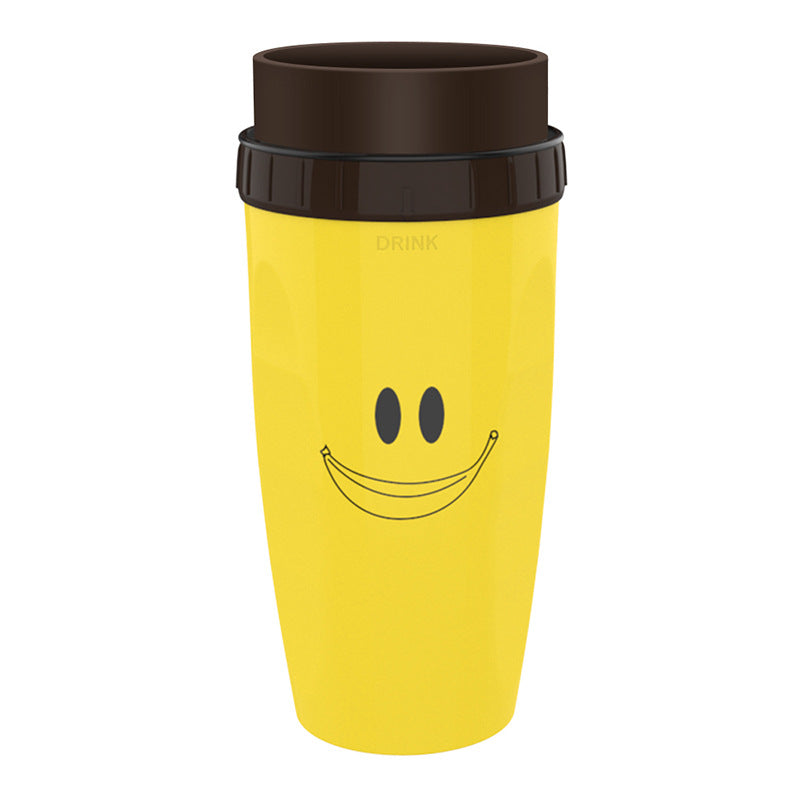Gobelet de voyage sans couvercle avec système de torsion, double isolation, bouteille d’eau portable avec paille intégrée. Tasse anti-renversement idéale pour enfants et adultes.