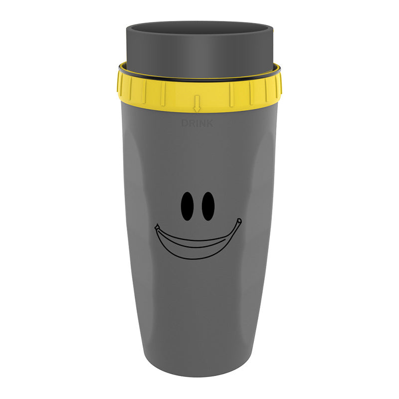 Gobelet de voyage sans couvercle avec système de torsion, double isolation, bouteille d’eau portable avec paille intégrée. Tasse anti-renversement idéale pour enfants et adultes.