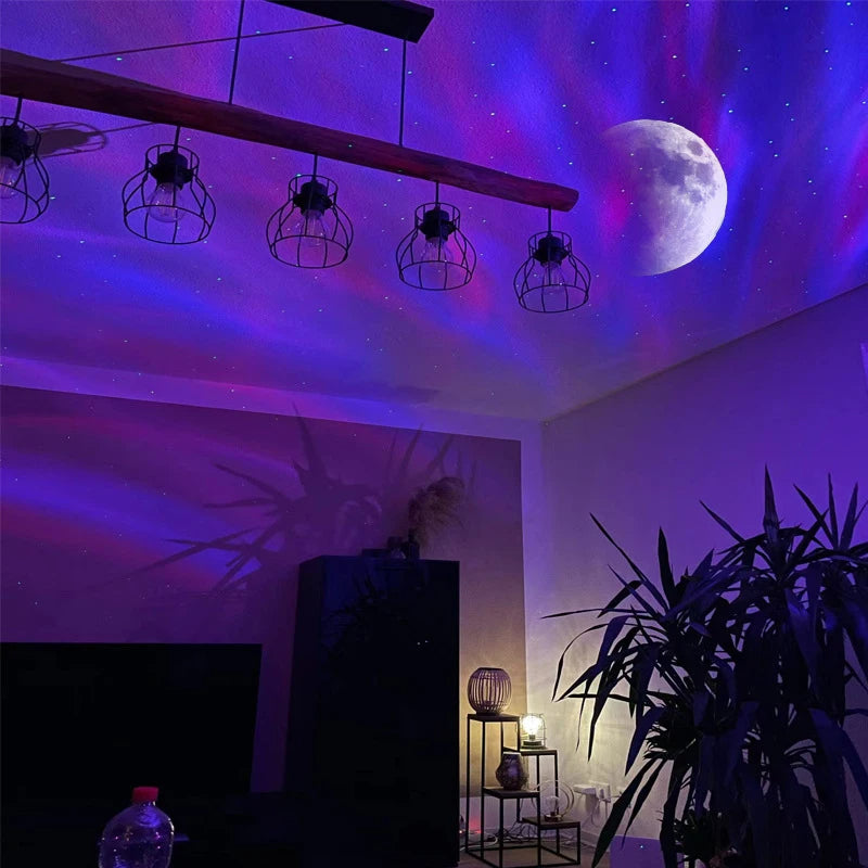Projecteur d’Aurores Boréales LED – Veilleuse Galaxy étoilée, idéale pour créer une ambiance céleste dans la chambre. Parfait comme déco ou idée cadeau.