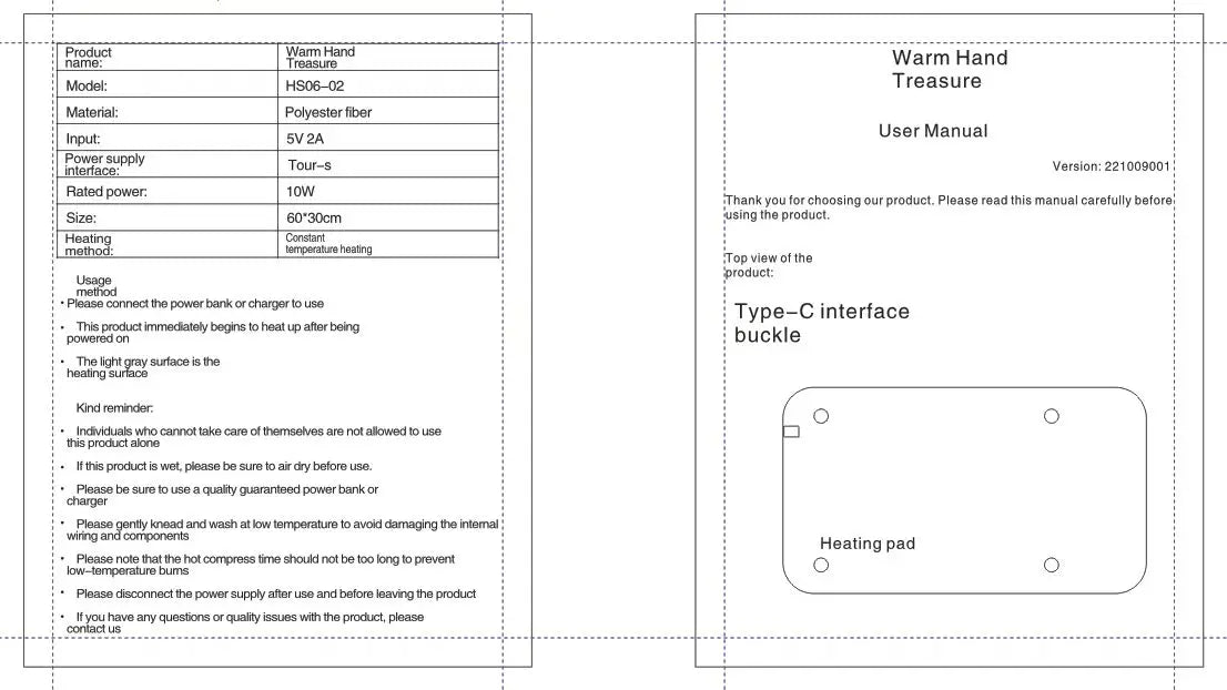 Coussin Chauffant au Graphène – Chauffage Rapide USB avec Température Réglable