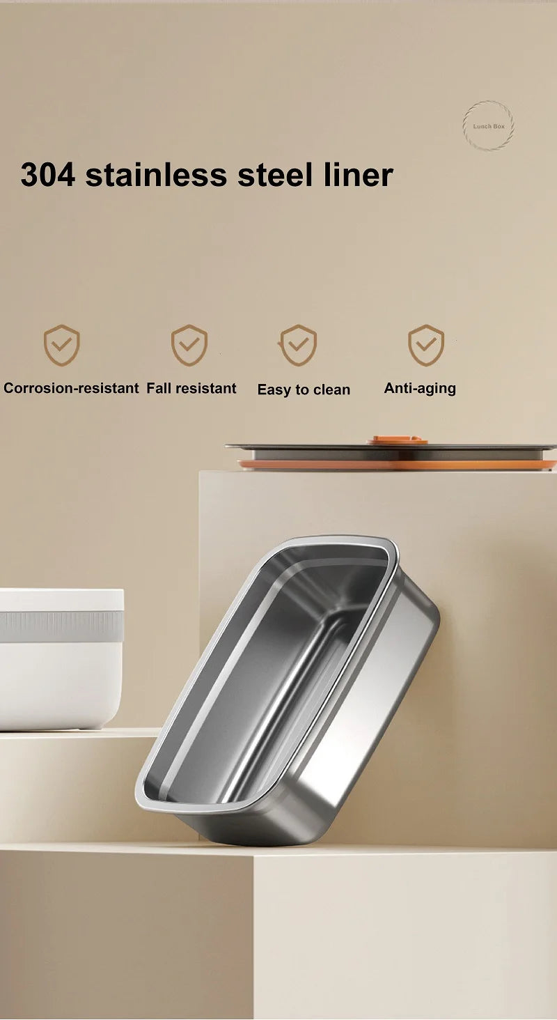 Boîte à Lunch Électrique Sans Fil 40W – Chauffe-Repas Rapide 1000 ml