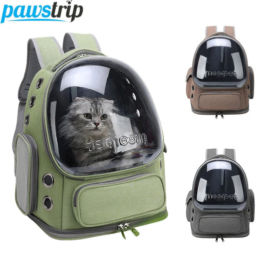Sac de Transport Transparent Premium pour Chat & Petit Chien – Sac à Dos de Voyage Respirant, Confortable et Sécurisé pour Animaux LuxoraShop
