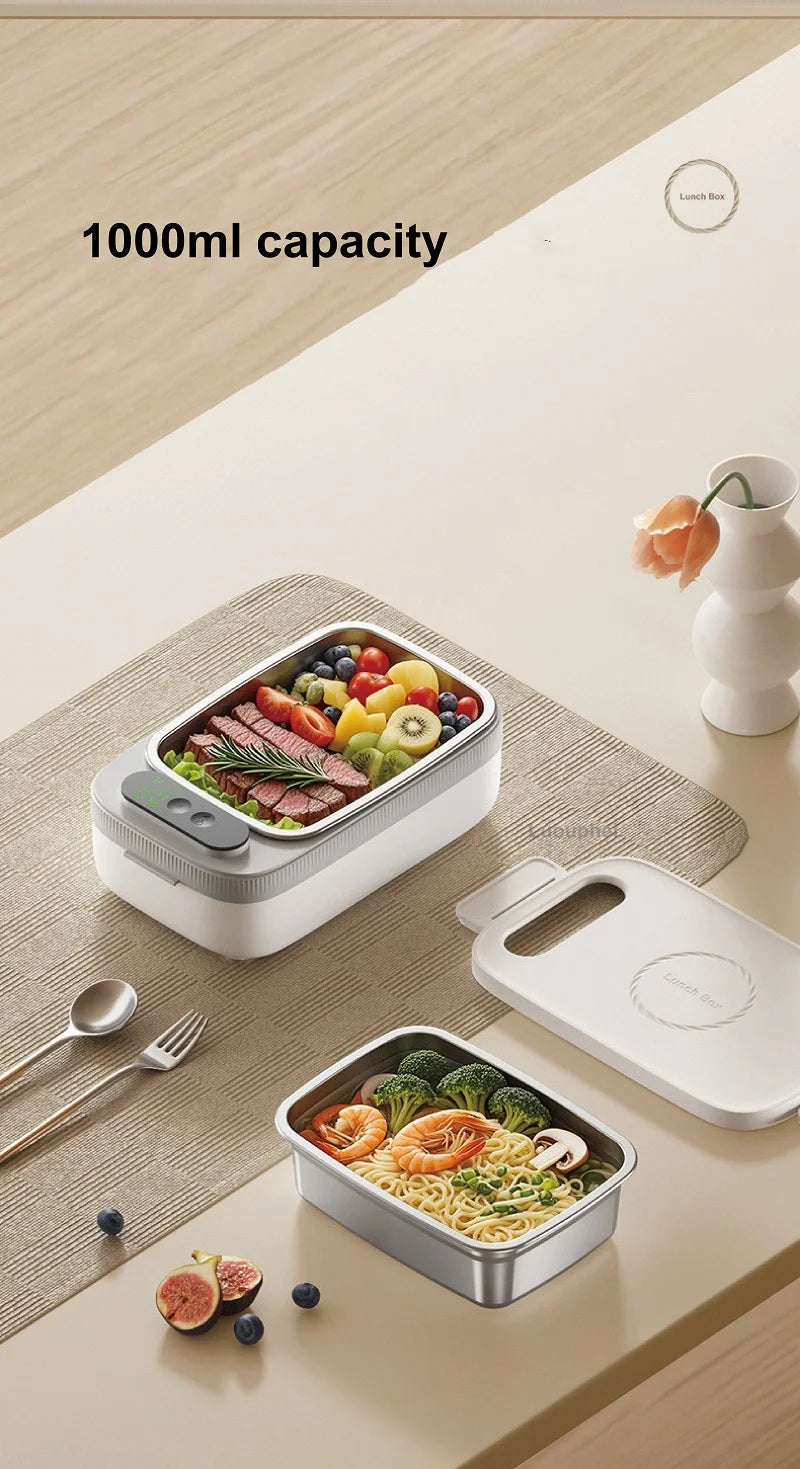 Boîte à Lunch Électrique Sans Fil 40W – Chauffe-Repas Rapide 1000 ml