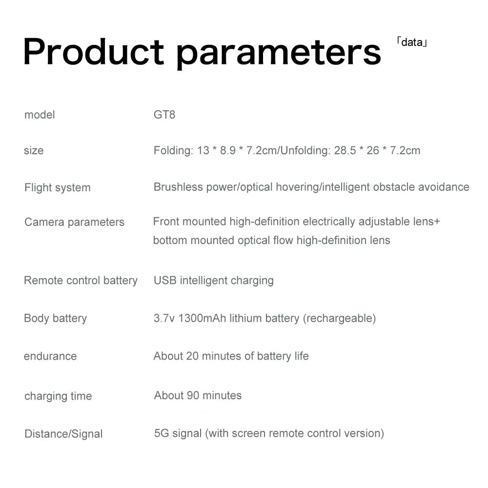 Xiaomi GT8 Drone 8K Professionele Dual Camera GPS FPV Borstelloze Motor Optische Stroom Zwevende Opvouwbare Quadcopter 4K RC Drone Speelgoed 