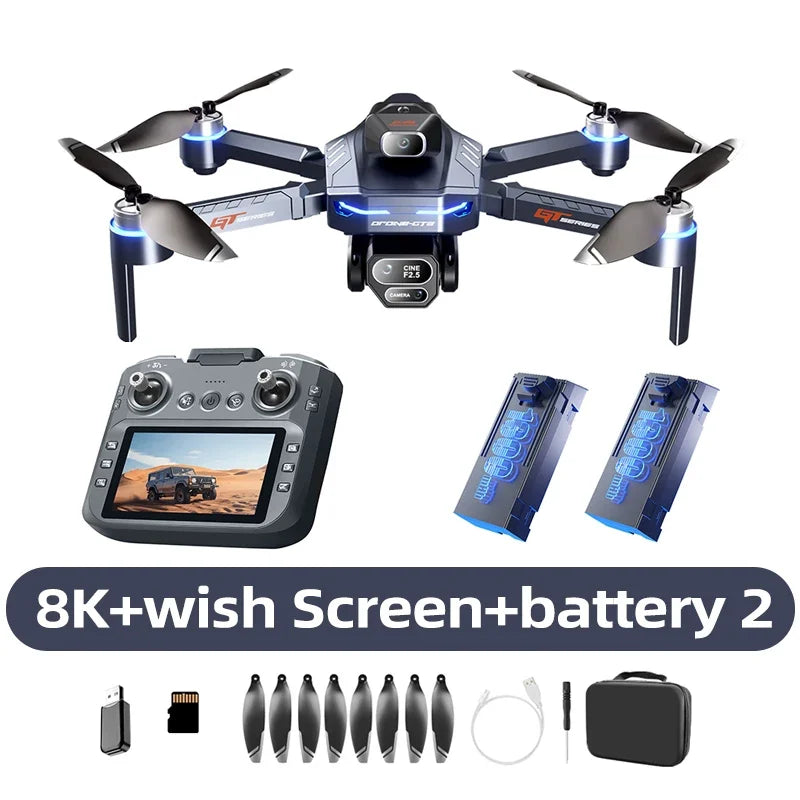 Xiaomi GT8 Drone 8K professionnel double caméra GPS FPV moteur sans brosse flux optique flottant pliant quadrirotor 4K RC Dron jouets