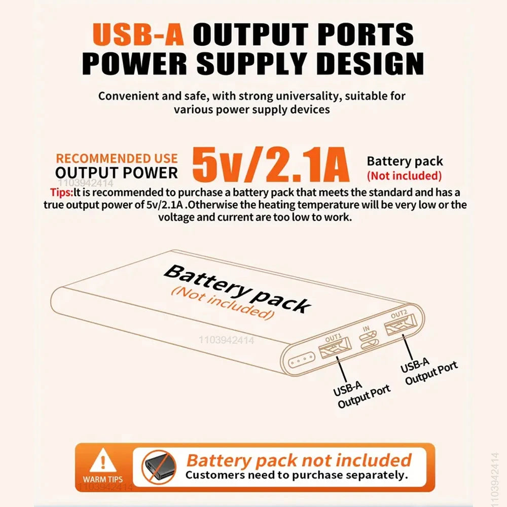 Doudoune Chauffante USB 9/21 Zones – Unisexe, Capuche Amovible – Idéale pour Hiver, Ski & Camping