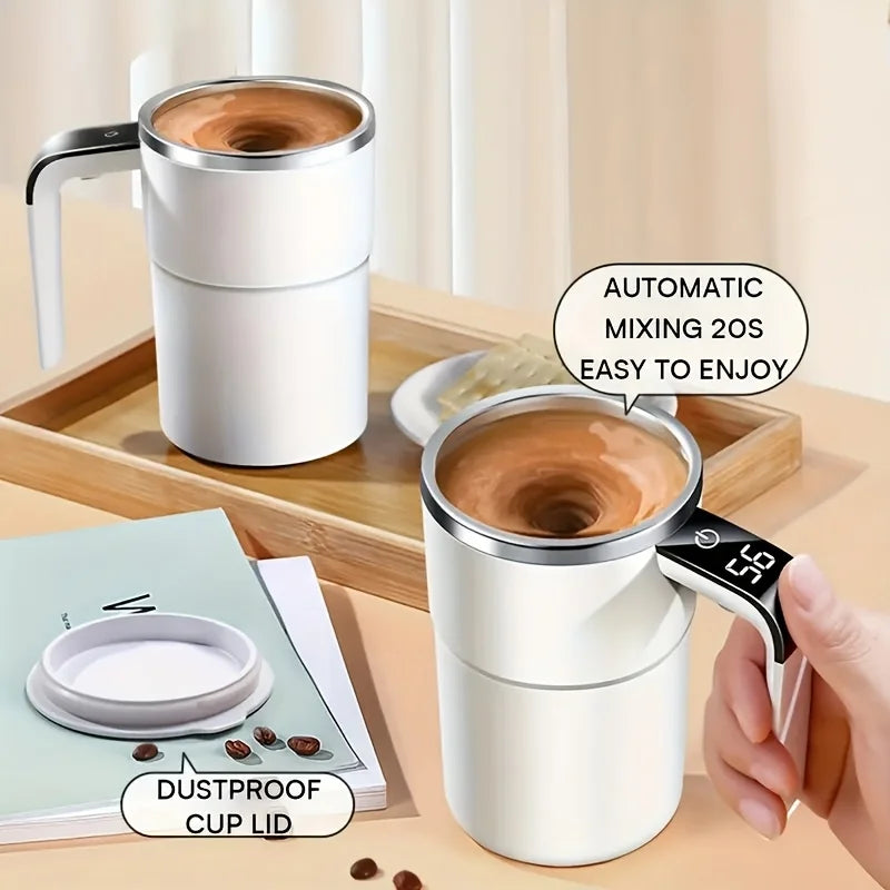 café Portable avec affTasse à agitation automatique en acier inoxydable 304, tasse àichage de la température, Rechargeable par USB, batterie 200mAh, 1 pièce