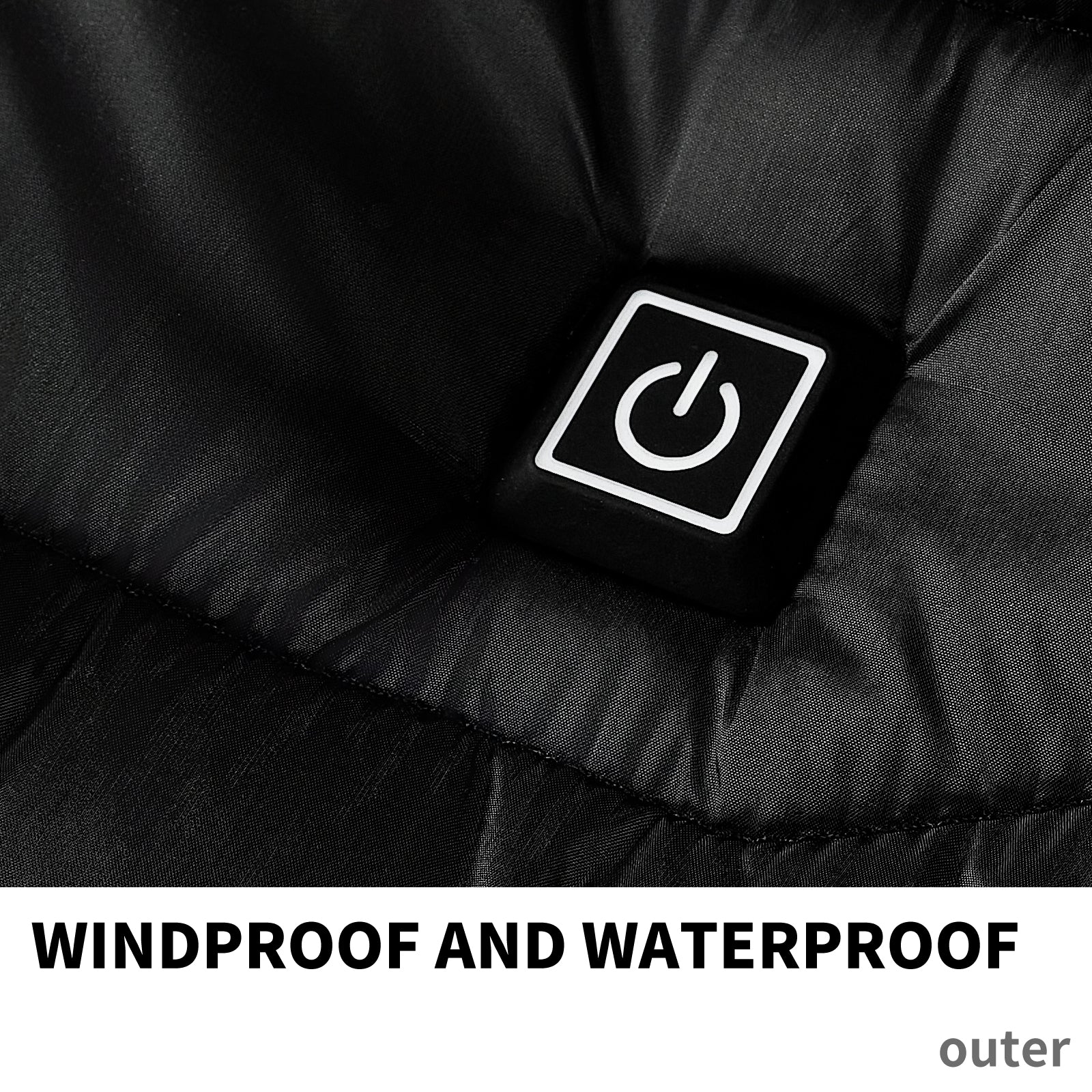 Veste chauffante pour homme – Doudoune électrique isolée avec capuche, coupe-vent, équipée de 9 zones de chauffage.